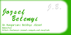 jozsef belenyi business card