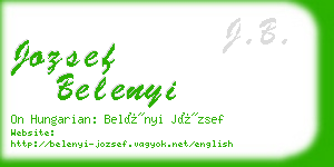 jozsef belenyi business card